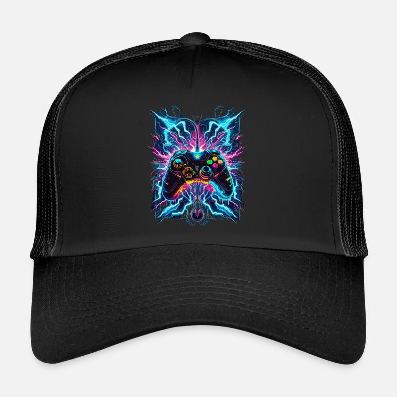 Neon Blitz Power Gaming Controller Trucker Cap