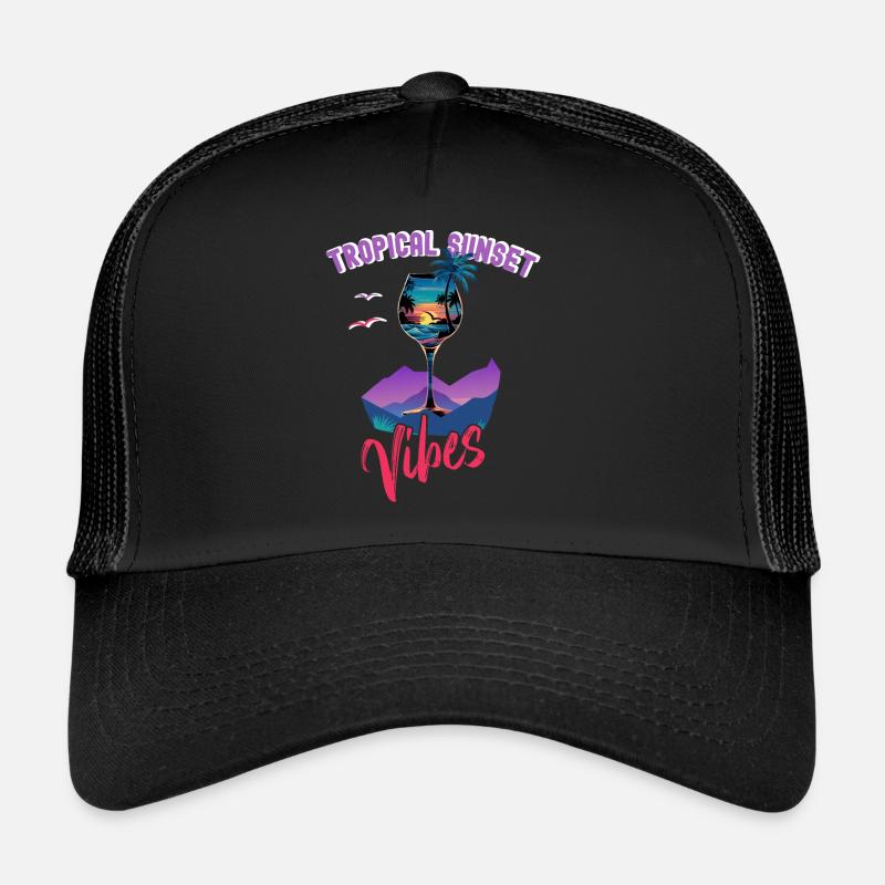 Tropical Sunset Vibes Trucker Cap