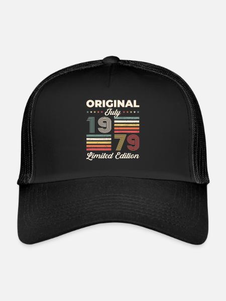 45ème Anniversaire Original 1979 Millésime 1979 - Casquette trucker  - noir/noir - Devant