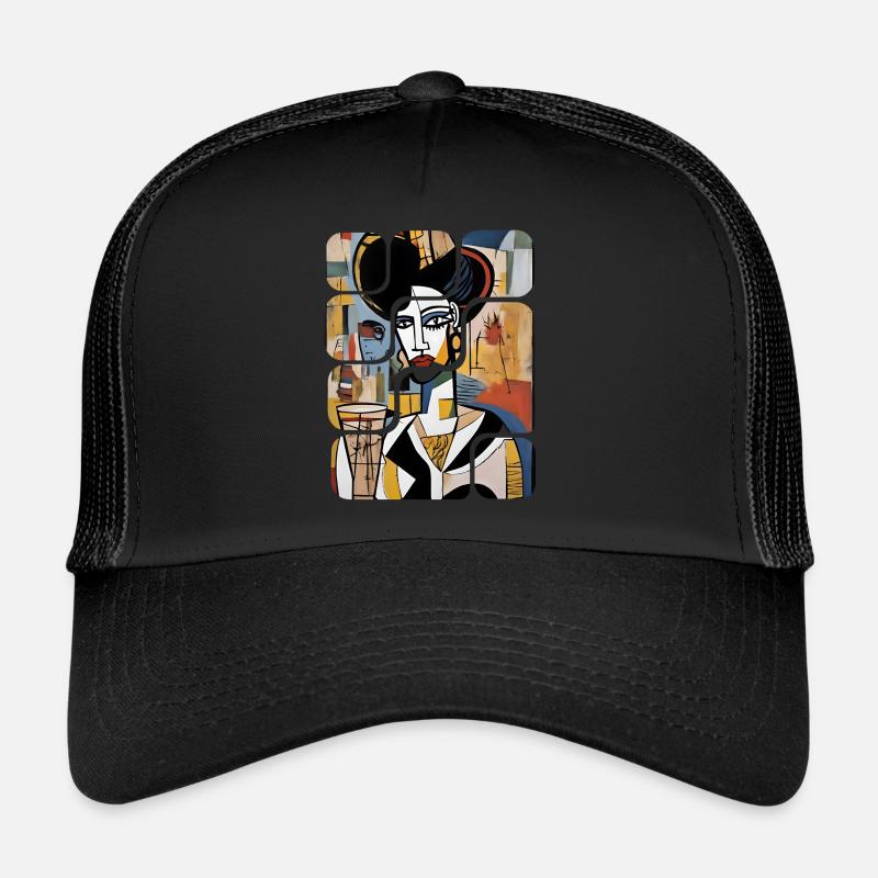 Modern Abstract Woman's Art Trucker Cap
