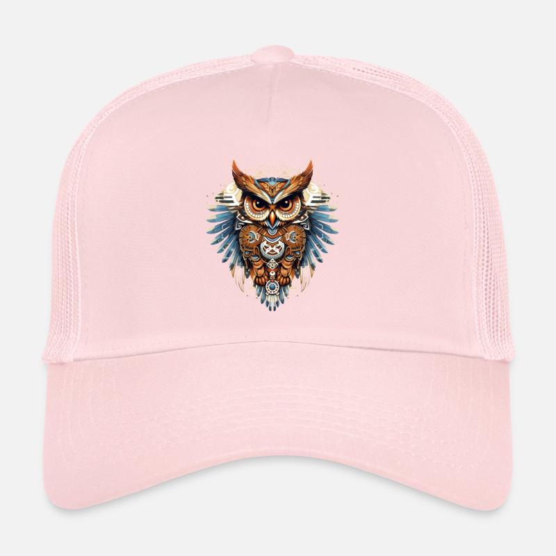 Beautiful decorated owl in modern style Trucker Cap