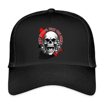 Stay strong, face the Decay - Trucker Cap - black/black - Front