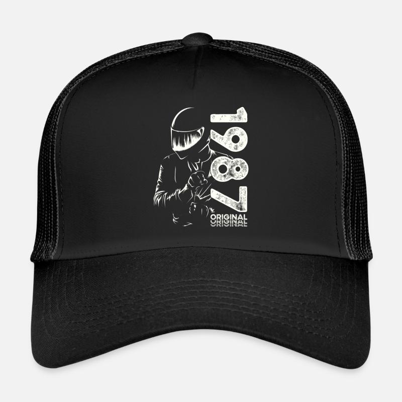 37th Birthday Vintage 1987 Motorcyclist Biker Trucker Cap
