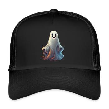 Un fantôme mignon adapté à Halloween - Casquette trucker  - noir/noir - Devant