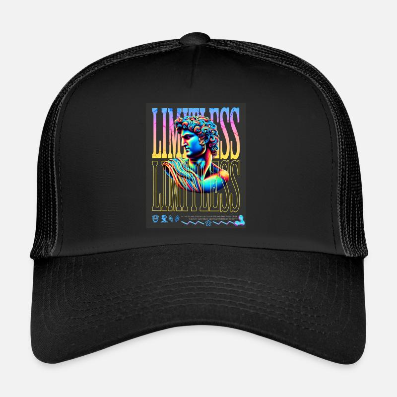 Limitless: Neon-Design mit griechischer Mythologie Trucker Cap