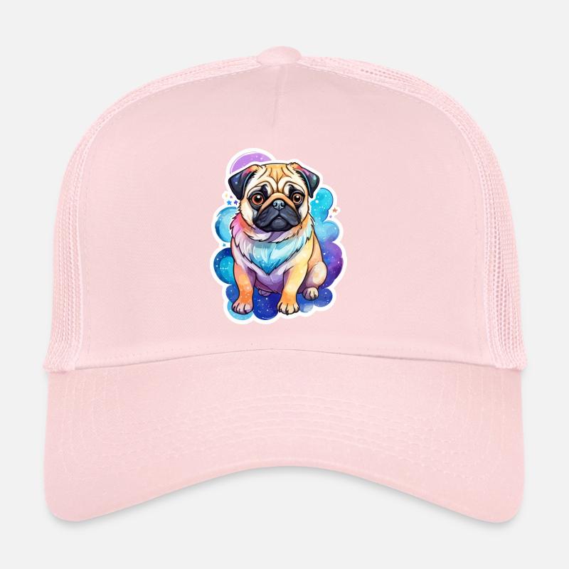 Mops Wasserfarben Trucker Cap