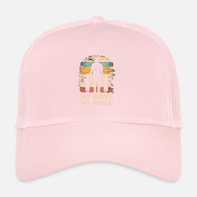 Father's Day father with two sons retro vintage Trucker Cap