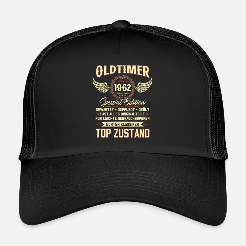 62. Geburtstag September Oldtimer 1962 Jahrgang Trucker Cap