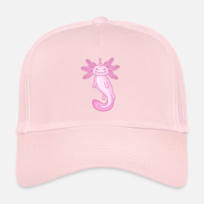 Rosa Einhorn Axolotl Trucker Cap