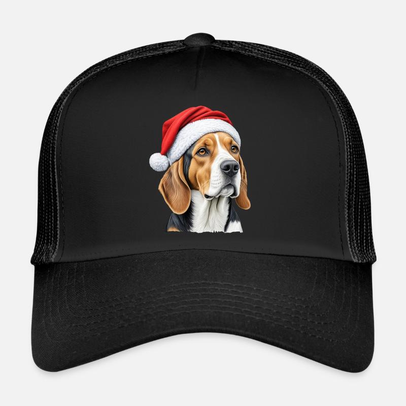 Chien beagle de Noël Casquette trucker 