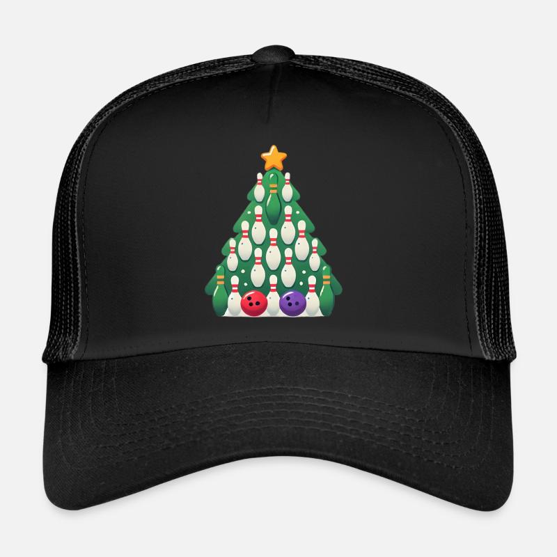 Bowling Weihnachtsbaum Urlaub Design Trucker Cap