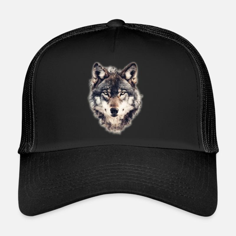 Wolf Gesicht Trucker Cap