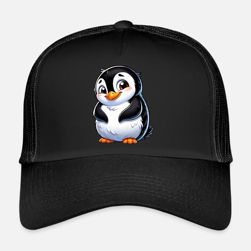 pingouin de dessin animé timide mignon Casquette trucker 