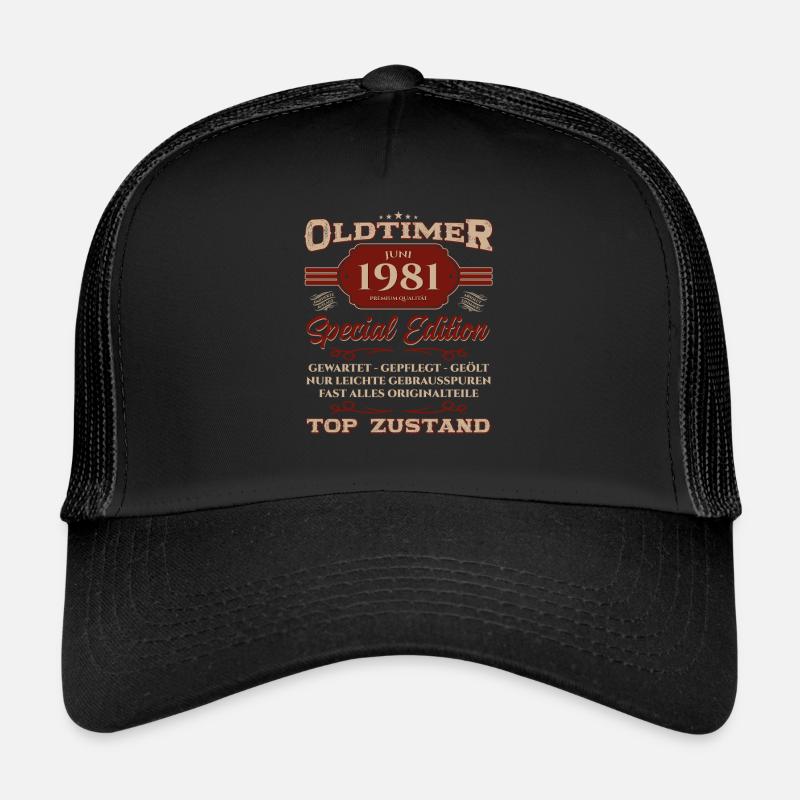 44. Geburtstag Oldtimer Juni Jahrgang 1981 Trucker Cap