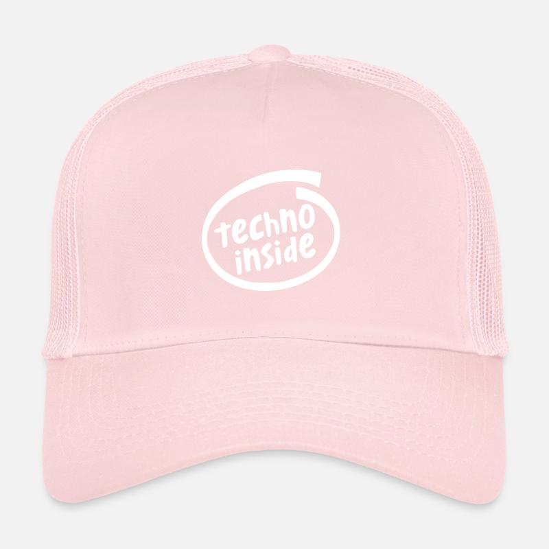 Techno inside in tel circle Trucker Cap