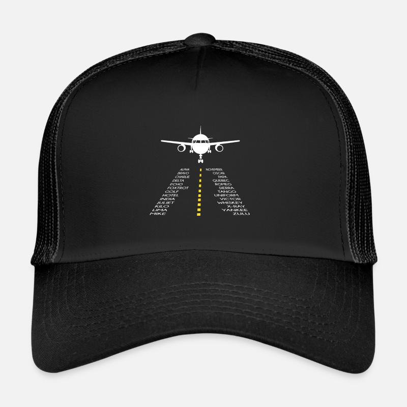 Piloten Flugzeug phonetisches Pilotenalphabet Trucker Cap
