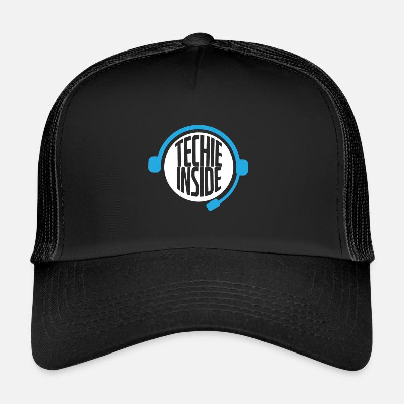 Techie Inside Tech Support Headset Trucker Cap