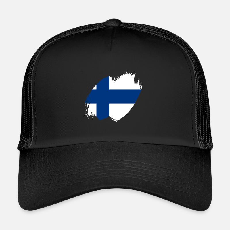 Drapeau finlandais Suomi Drapeau finlandais Look utilisé Casquette trucker 