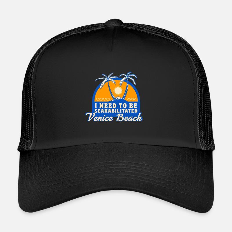 I Need To Be Seahabilitated Venice Beach Summer Trucker Cap