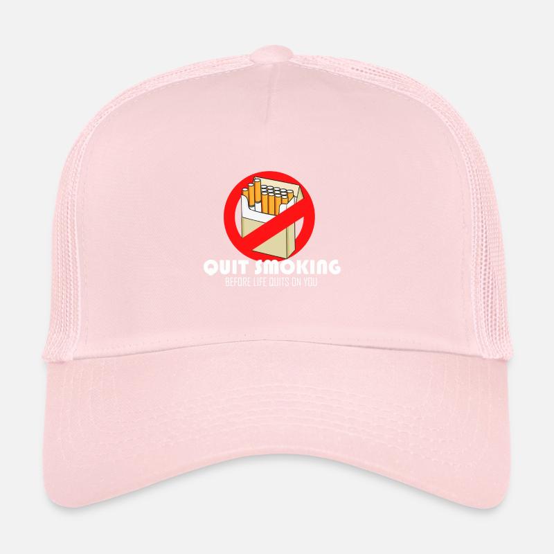 Arrêtez de fumer avant de vivre avec lui Casquette trucker 