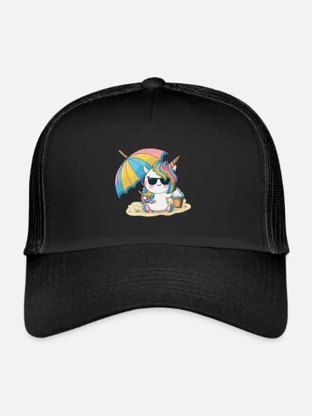 Unicorn Fairy Dust - Let yourself be enchanted. - Trucker Cap - black/black - Front