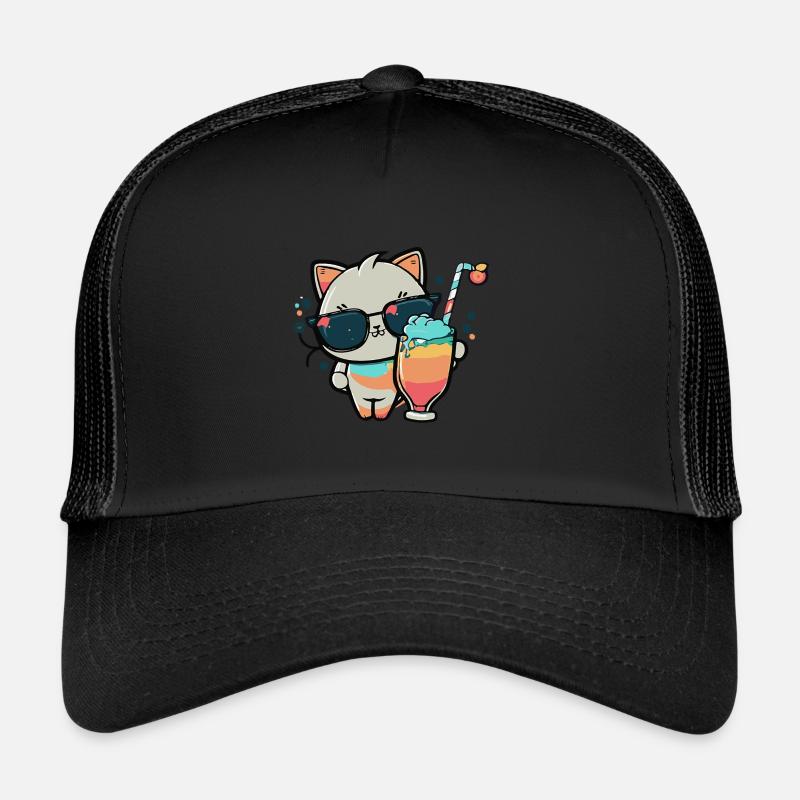 The coolest cat on the beach Trucker Cap