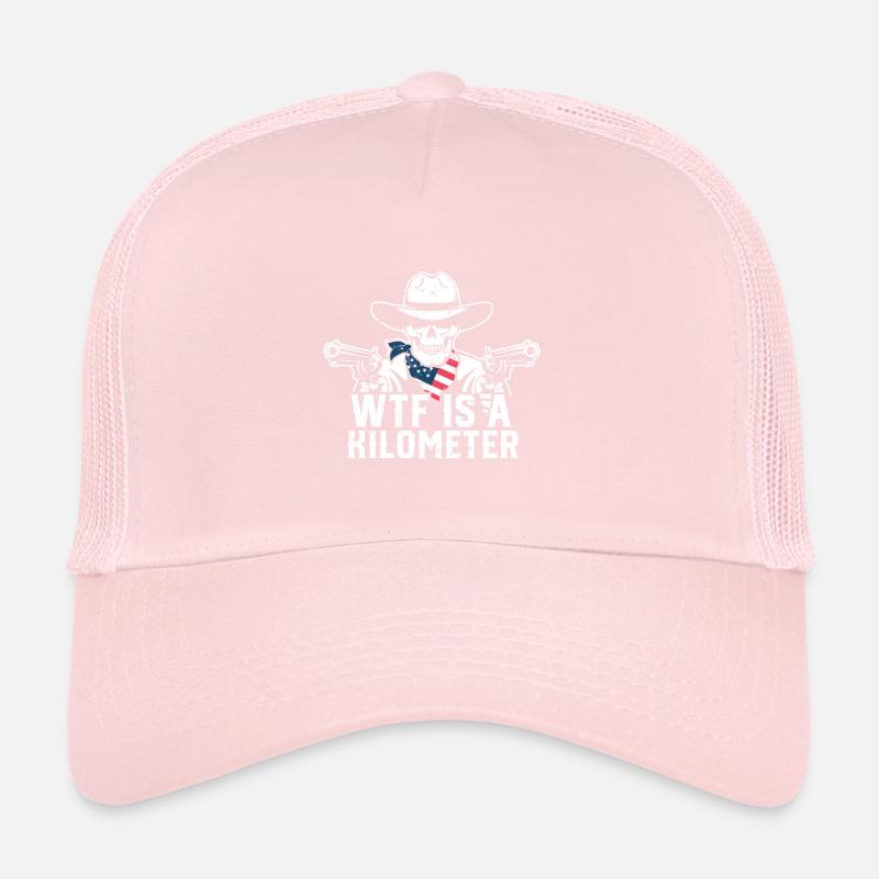 WTF Is A Kilometer Internet Meme Grunge Skeleton Trucker Cap