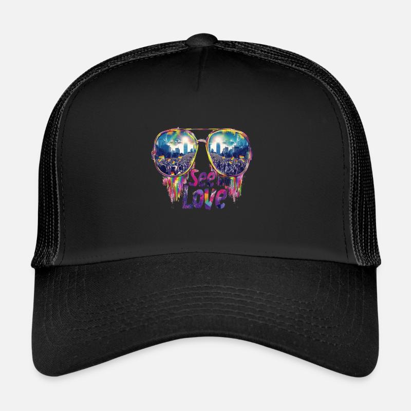 See With Love Equality Pride Design Trucker Cap