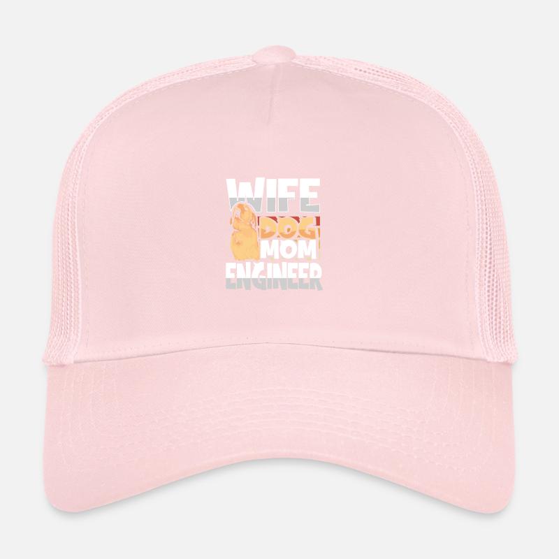 Wife Dog Mom Engineer Funny Engineer Gift Trucker Cap