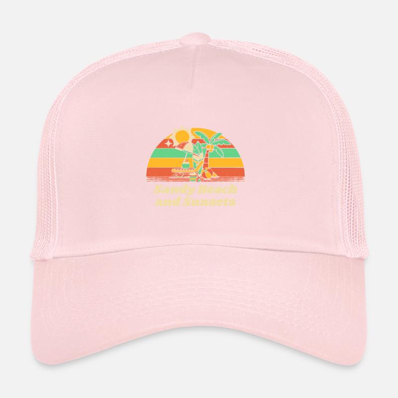 Sandy Beach and Sunsets Vacation Ocean Trip Beach Trucker Cap