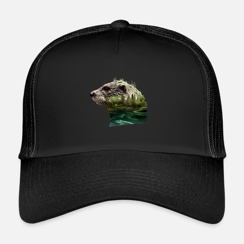 Otter - Trucker Cap - Schwarz/Schwarz