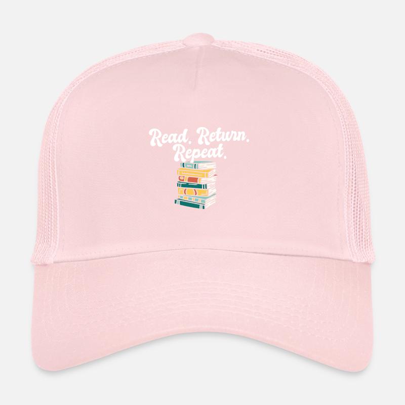 Librarian Read Return Repeat Library Worker Book Trucker Cap