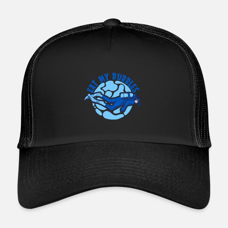 Plongée sous-marine Plongeurs Plongée - Casquette trucker  - noir/noir