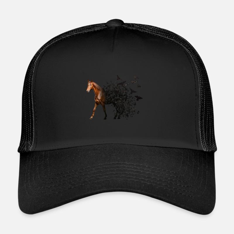 Cheval - Casquette trucker  - noir/noir