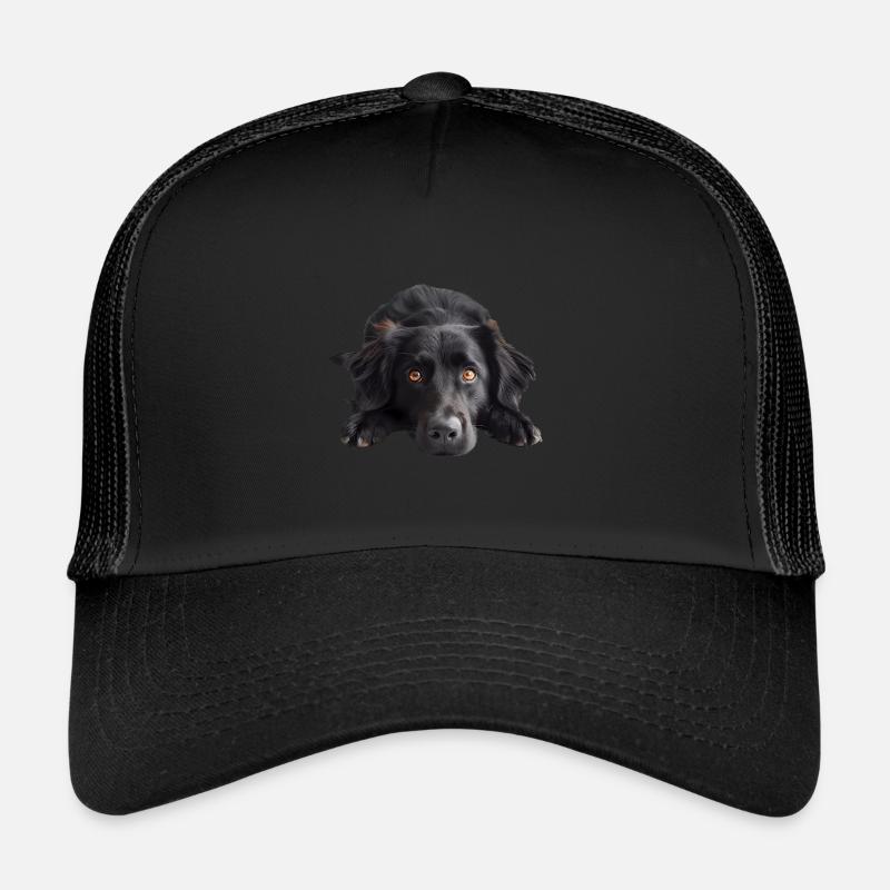 Flat Coated Retriever - Trucker Cap - Schwarz/Schwarz