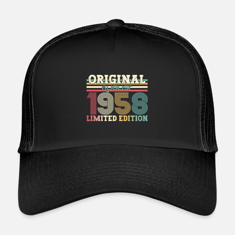 66th Birthday Original August 1958 Born 1958 Trucker Cap