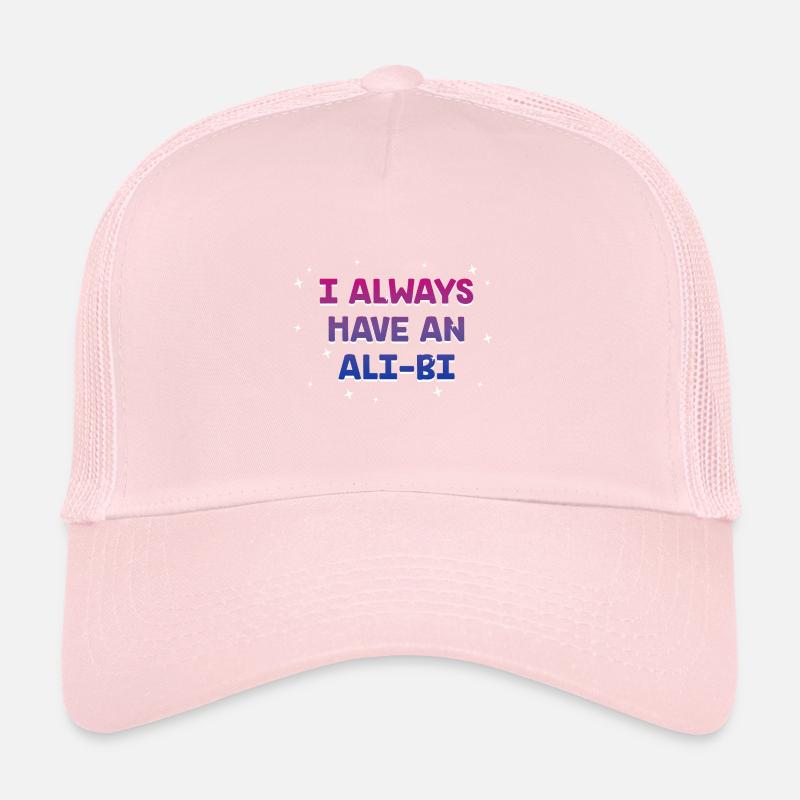 I Always Have an Alibi Bisexual Couples Bi Pride Trucker Cap