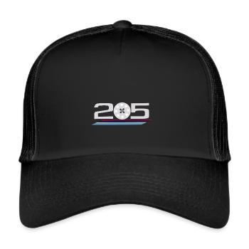 205 jante 1 9l pts - Casquette trucker  - noir/noir - Devant