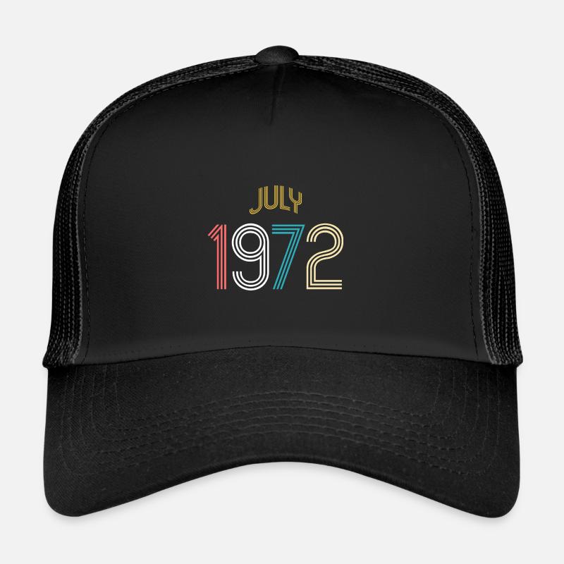 Juli 1972 - 50. Geburtstag Geschenk. Awesome. - Trucker Cap - Schwarz/Schwarz