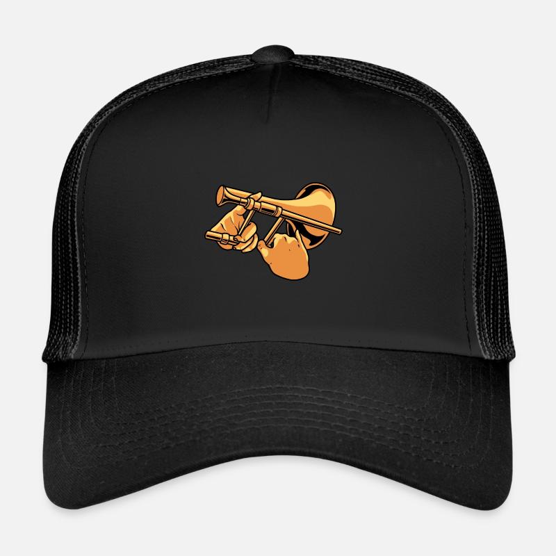 Posaune - Trucker Cap - Schwarz/Schwarz
