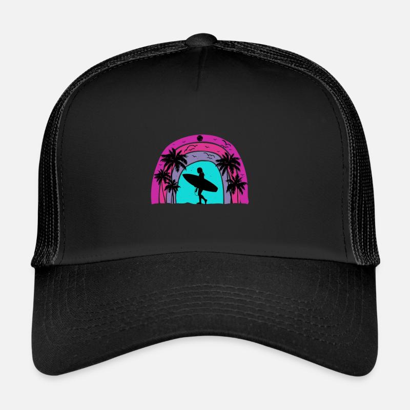 surf retro sunset Casquette trucker 