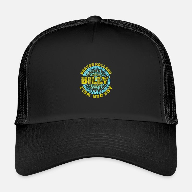 Arbeitskollege Billy - Trucker Cap - Schwarz/Schwarz