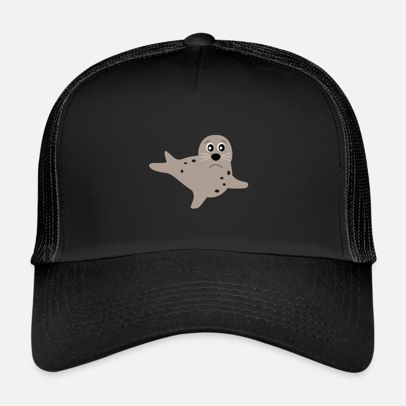 Seehund Seehunde Robbe Robben Tiere Trucker Cap