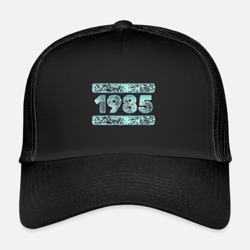 1985 - Casquette trucker  - noir/noir