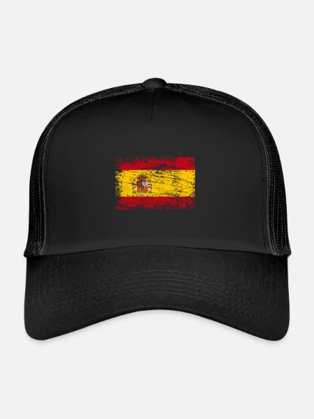Drapeau de l’Espagne Majorque - Casquette trucker  - noir/noir - Devant
