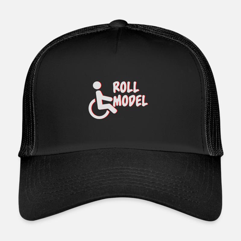Modèle de rouleau Lustig Handicap Amputé fauteuil roulantfa Casquette trucker 