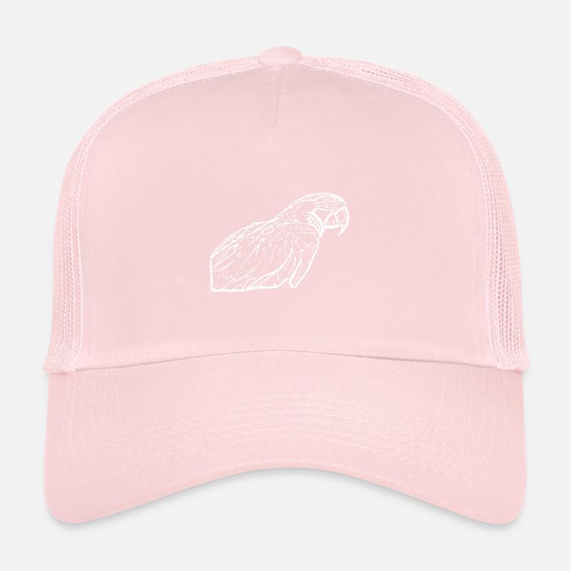 Parrots Bird White Trucker Cap
