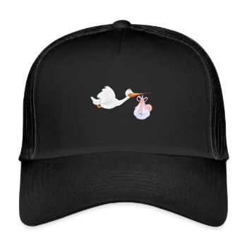 A baby is coming - Trucker Cap - black/black - Front
