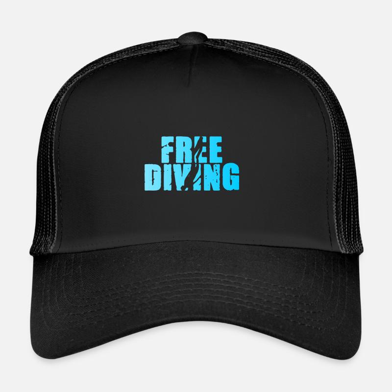 Apnée apnée Plongée libre Plongée - Casquette trucker  - noir/noir