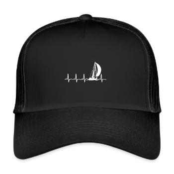 Chemise à battement de cœur à voile - Casquette trucker  - noir/noir - Devant